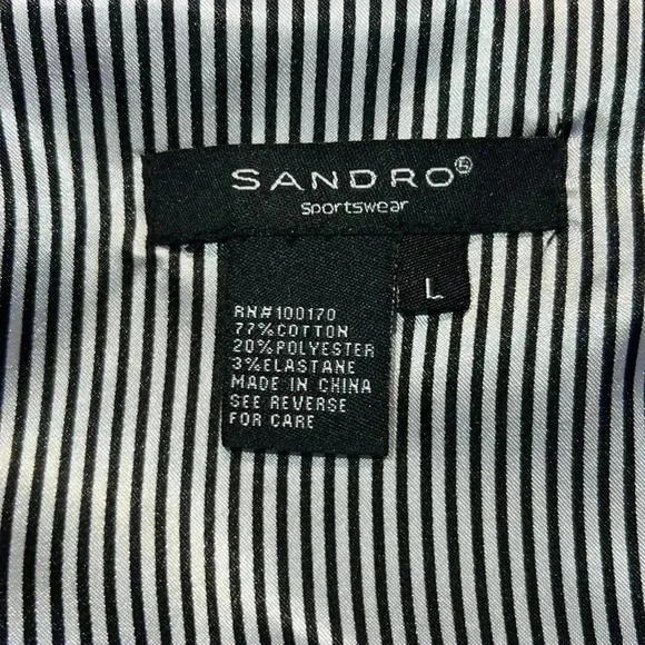 Sandro Sportswear Double Breasted Dark Denim A99 - Picture 4 of 4